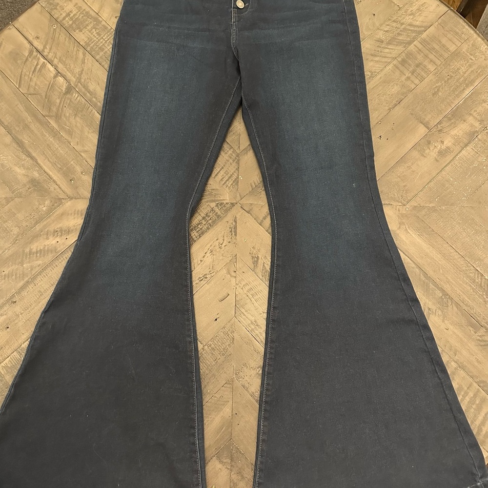 KanKan Women's Super Flare High Rise Jeans - NWOT